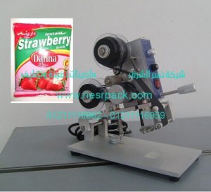 ماكينة طباعة تاريخ الانتاج والصلاحية على اكياس العصير موديل 321