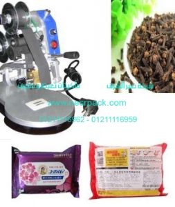 ماكينة طباعة تاريخ الإنتاج وتاريخ الصلاحية على أكياس الروزماري المجفف موديل 321 المقدمة من شركة نسر الشرق ماكينات تعبئة وتغليف: