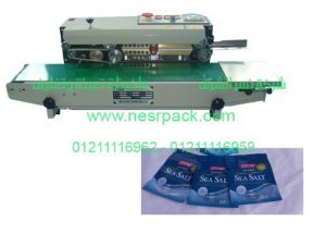 ماكينة لحام وتصنيع أكياس ملح الطعام الابيض بسير ناقل اتوماتيكية موديل 301